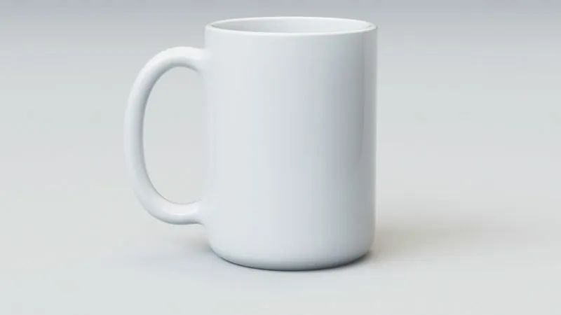 Tazza bianca da personalizzare: gadget aziendali con logo